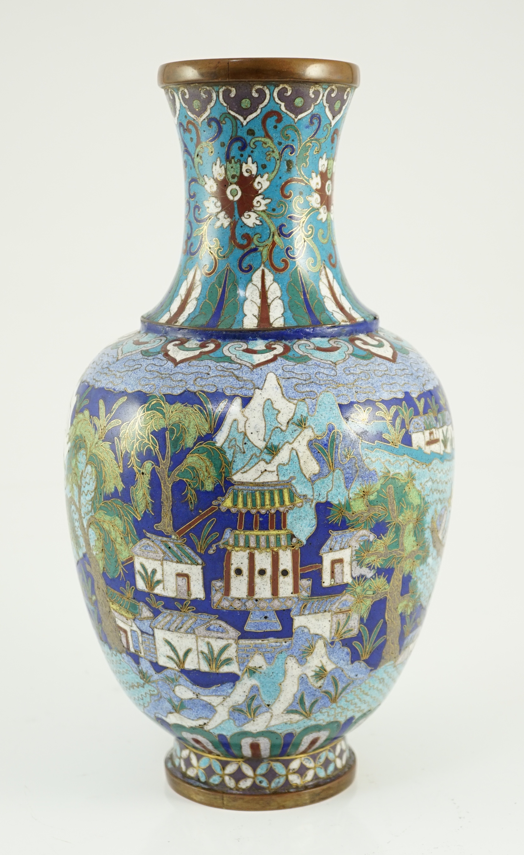 A Chinese cloisonné enamel vase, 19th century